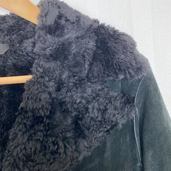 Express Black Leather Jacket Classic Style - Picture 10 of 16